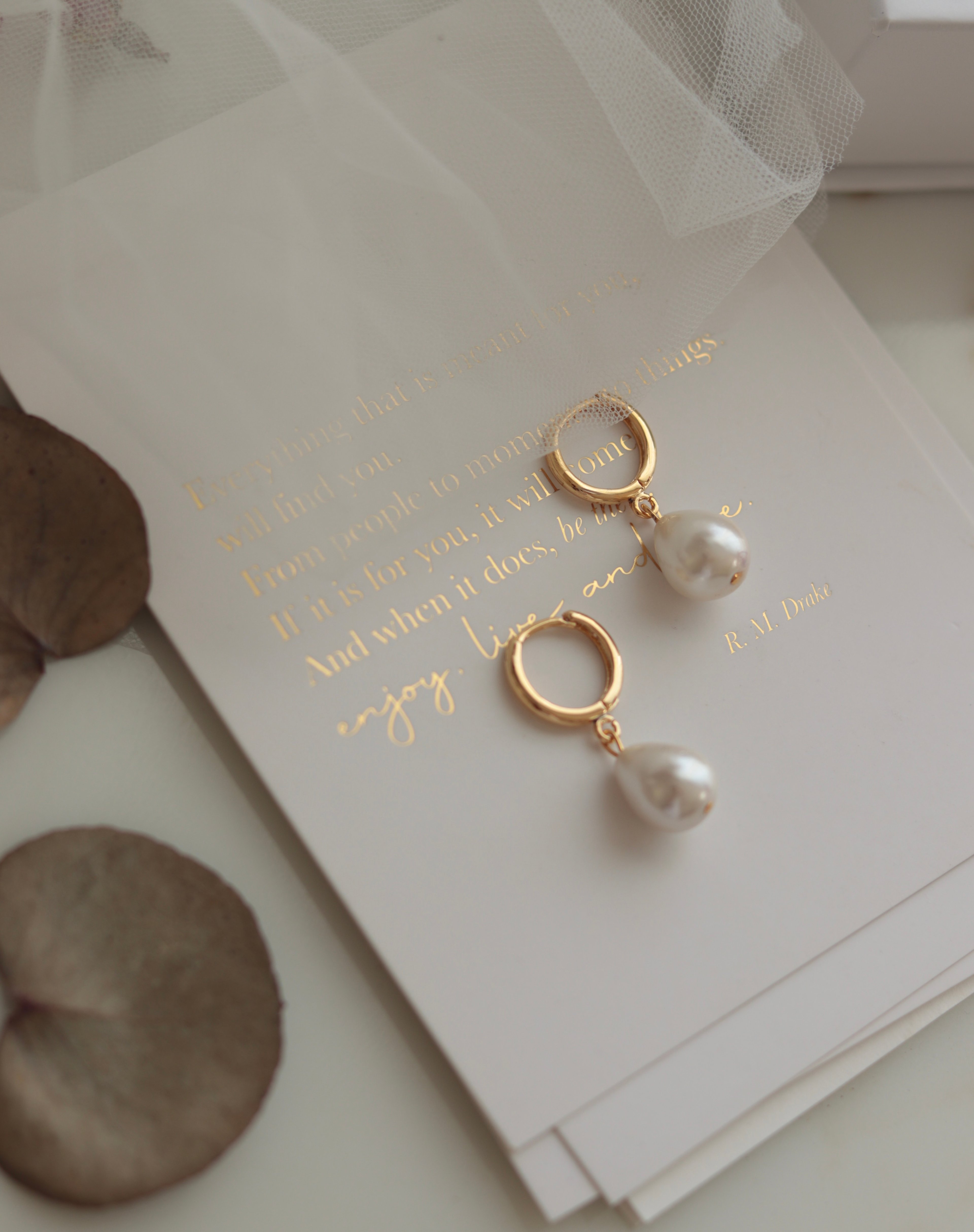 MORICA NO:1 REAL PEARL EARRINGS