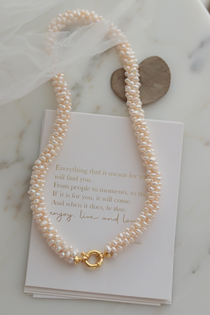 IVY REAL PEARL SILVER NECKLACE