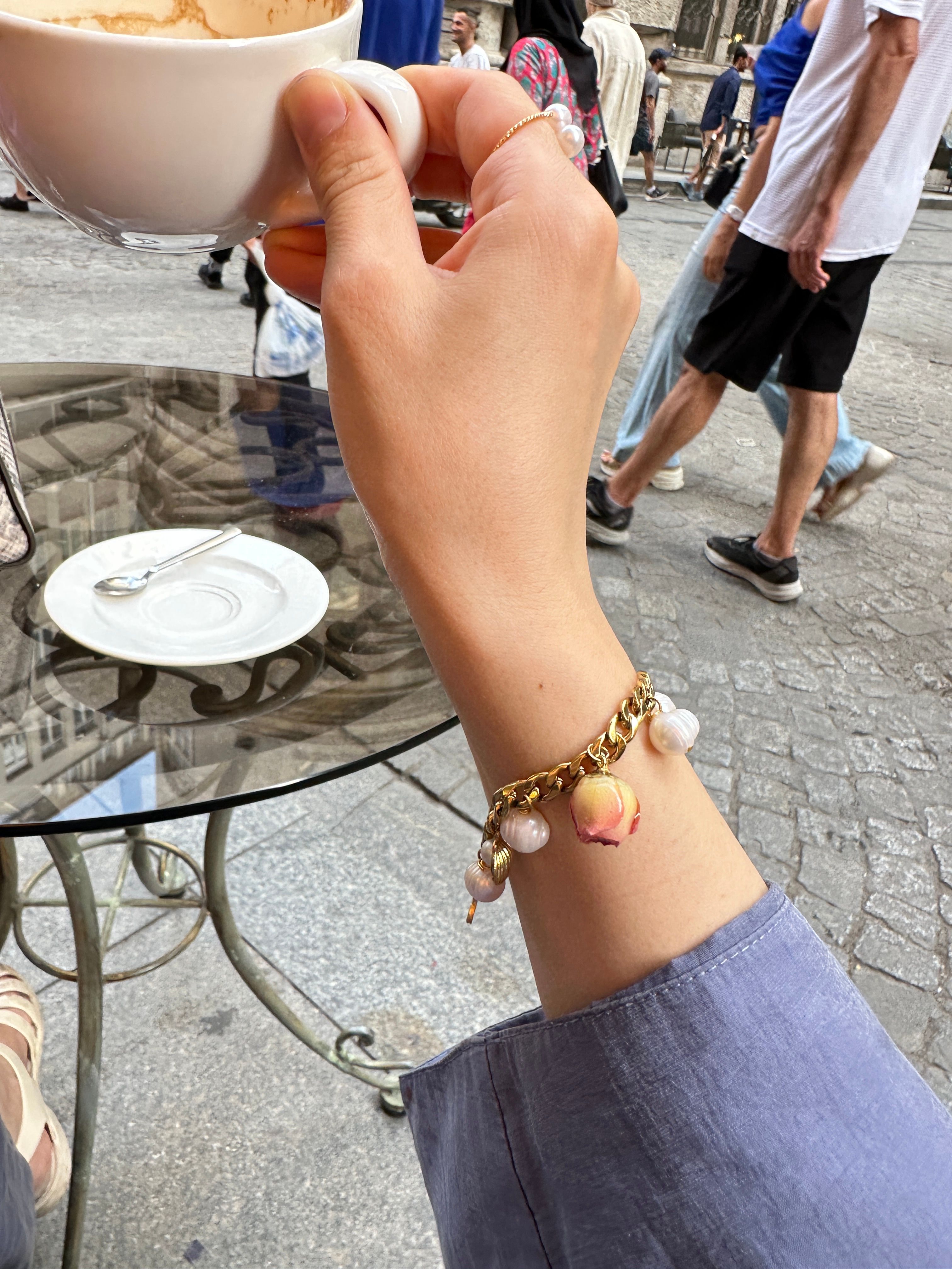 VİCTORİA ROSE CHANEL GERÇEK İNCİ BİLEKLİK