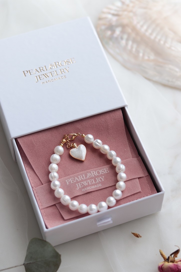 WHITE JULIA REAL PEARL BRACELET