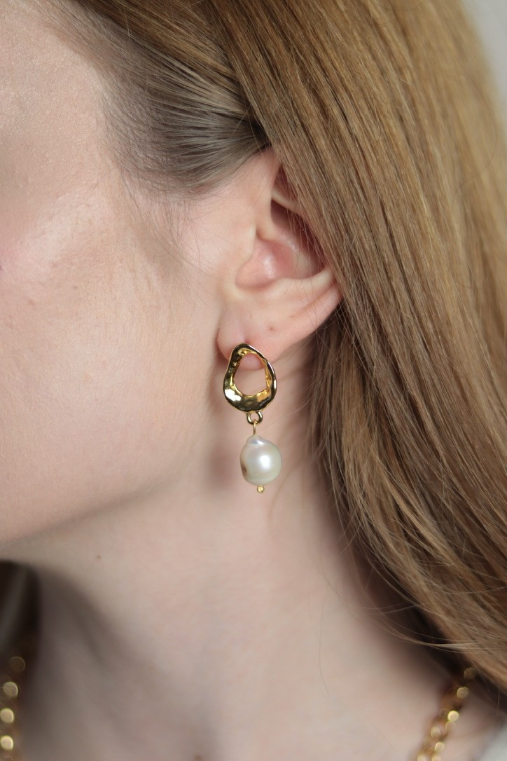 ELENA BAROQUE REAL PEARL EARRINGS