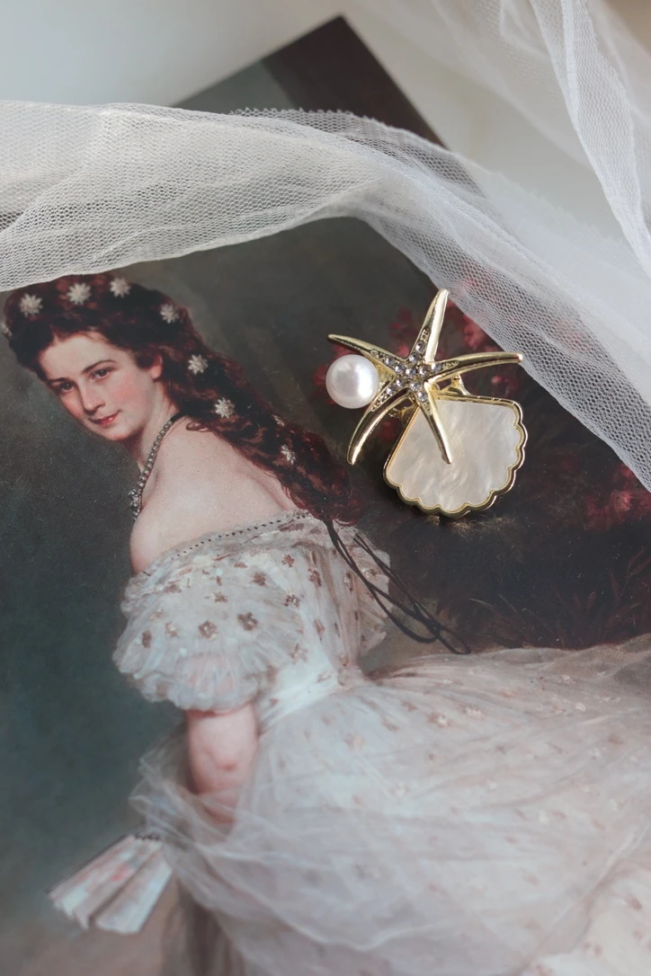 VELVET SEDEF BROŞ SERİSİ - DENİZ YILDIZI