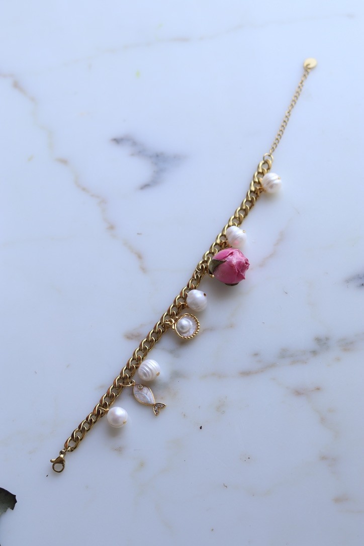 VİCTORİA ROSE CHANEL GERÇEK İNCİ BİLEKLİK