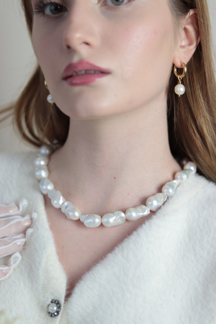 MARİA PREMİUM BAROQUE NO:2 REAL PEARL NECKLACE