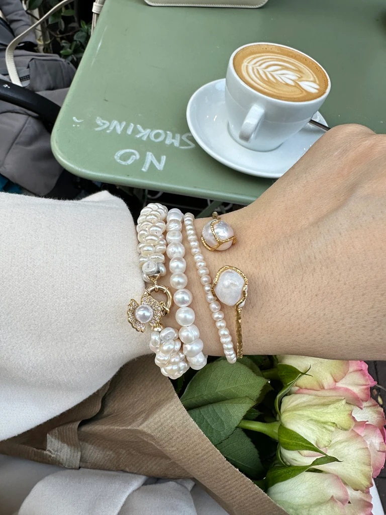 SARMAŞIK GERÇEK İNCİ BİLEKLİK - Shine oyster ile