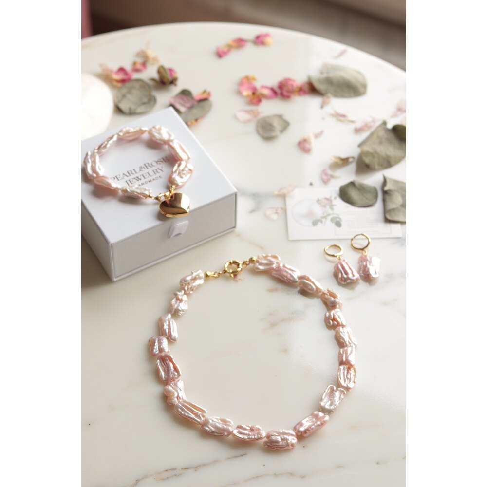 PINK MERRY REAL PEARL SET OF 3