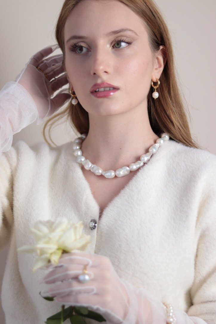 MARİA PREMİUM BAROQUE NO:2 REAL PEARL NECKLACE