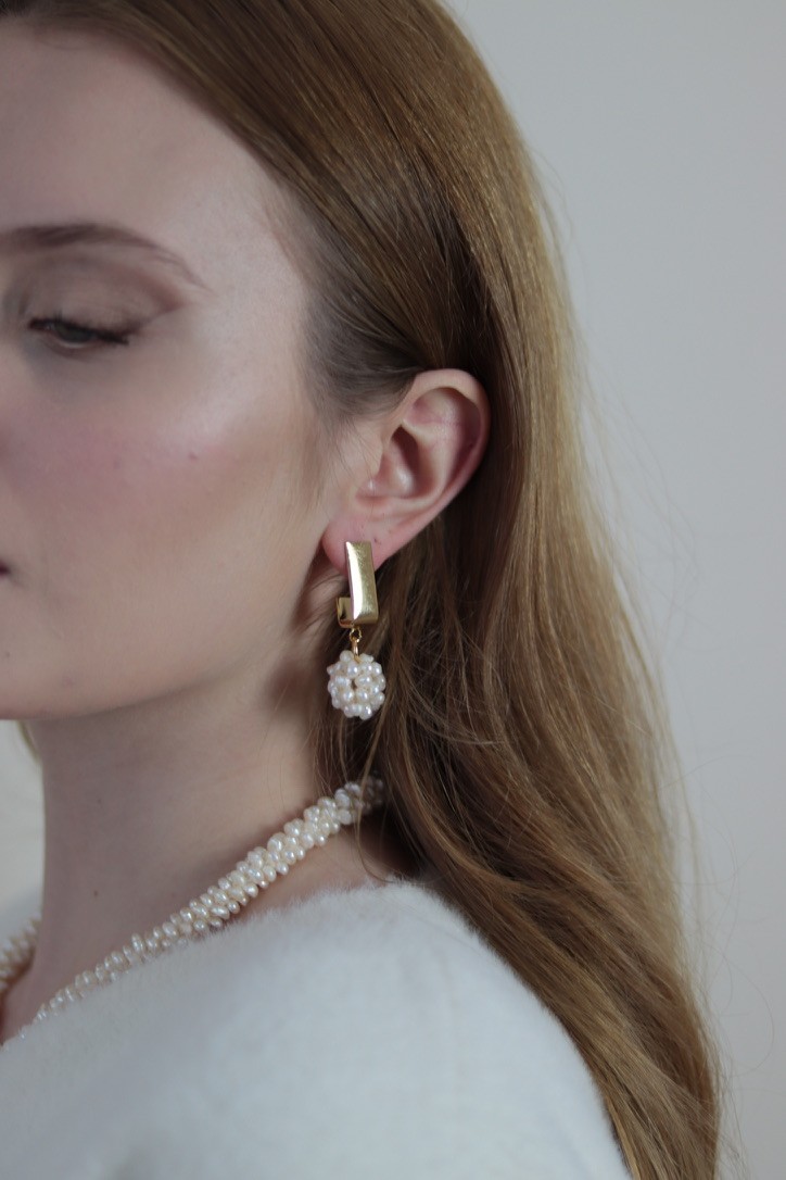 ISABEL NO:4 REAL PEARL EARRINGS