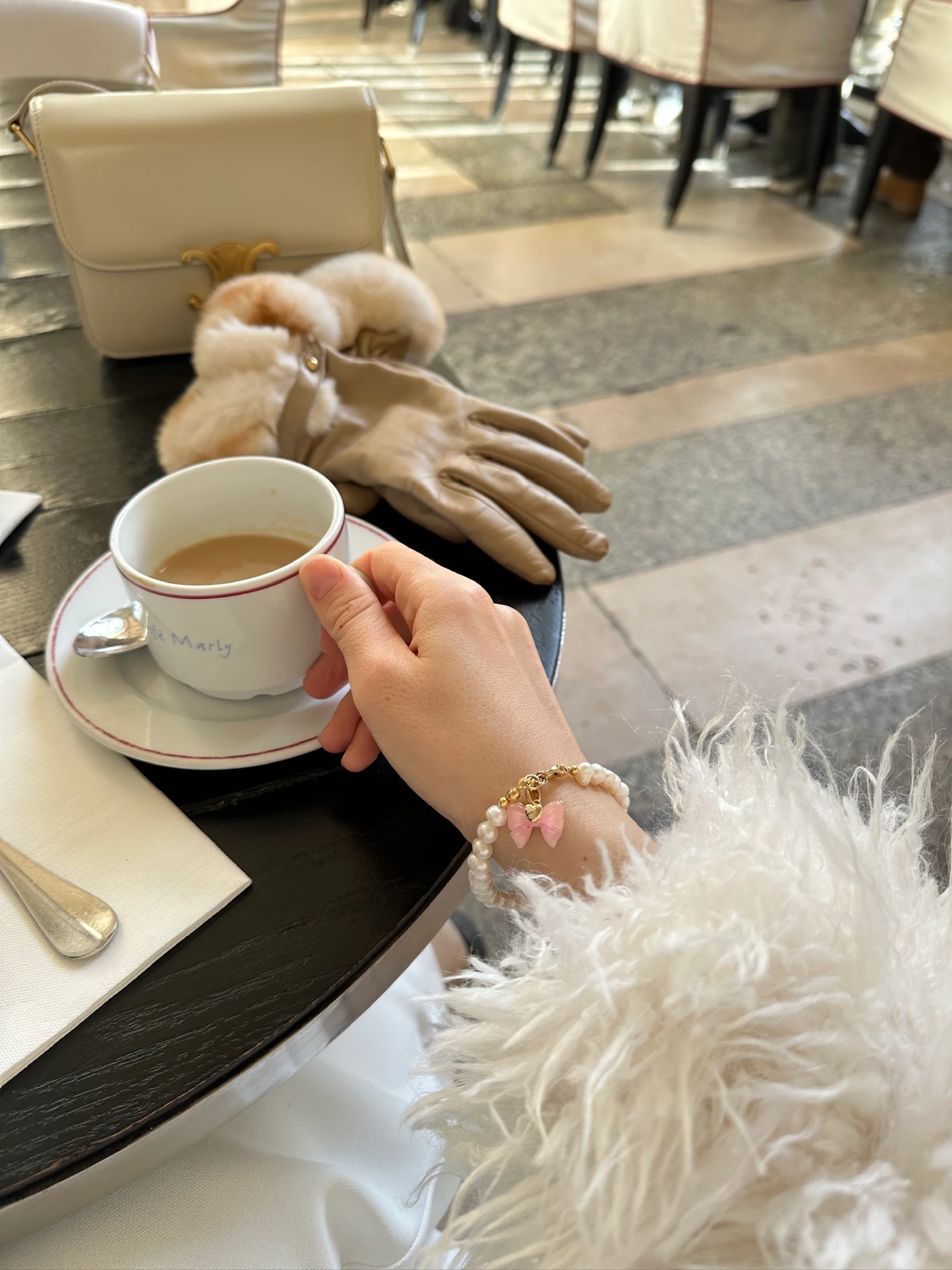 PİNK KURDELE JULİA GERÇEK İNCİ BİLEKLİK