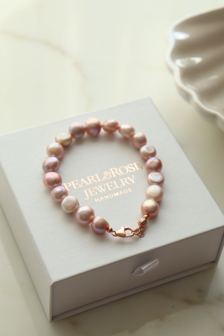 POWDER ANGELINA SILVER REAL PEARL BRACELET