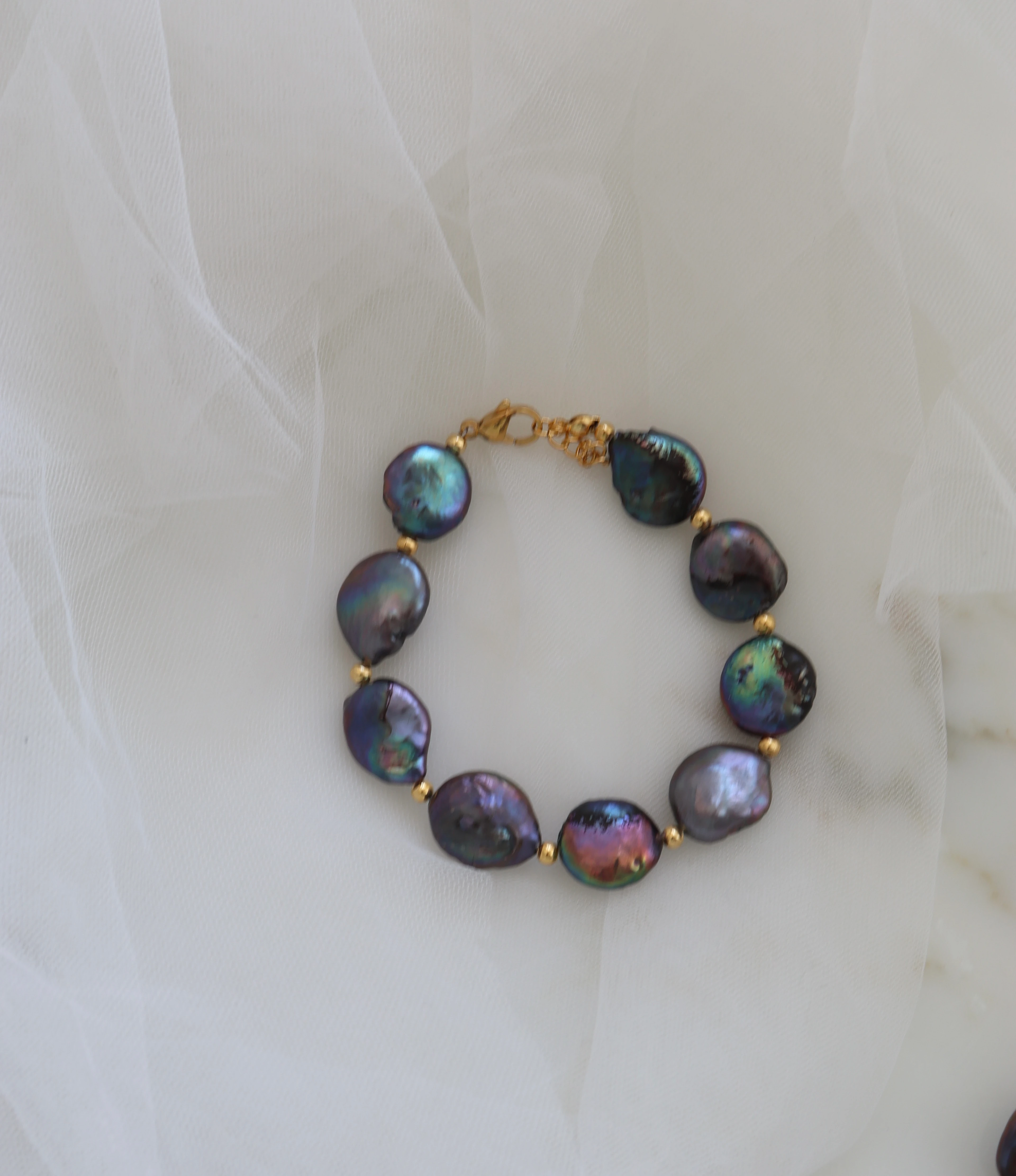 SİYAH BELLA GERÇEK İNCİ BİLEKLİK