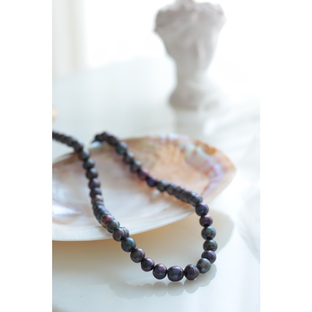 SİYAH VİCTORİA PREMİUM REAL PEARL NECKLACE