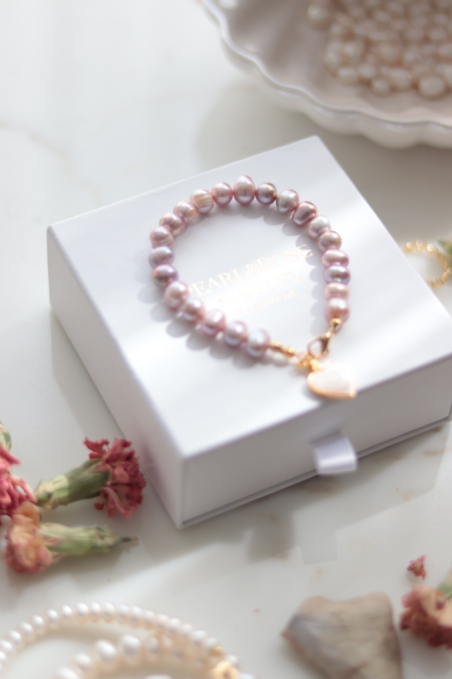 JULIA PINK&LILAC REAL PEARL BRACELET