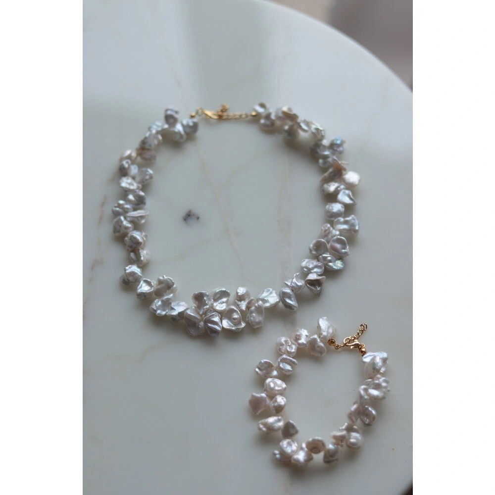 BRİDE NO:2 REAL PEARL SET