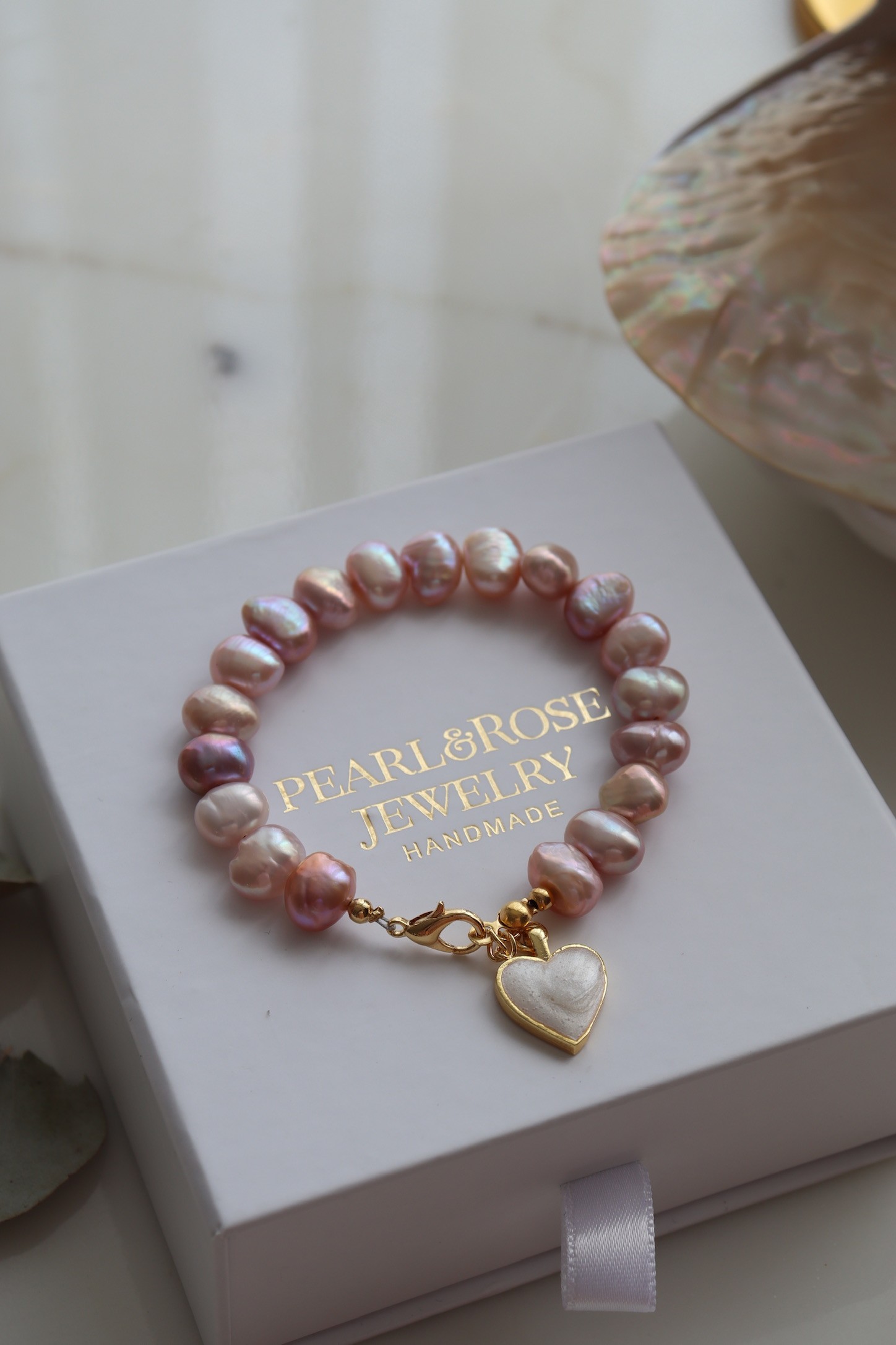 PINK & LILAC EMILIA REAL PEARL BRACELET