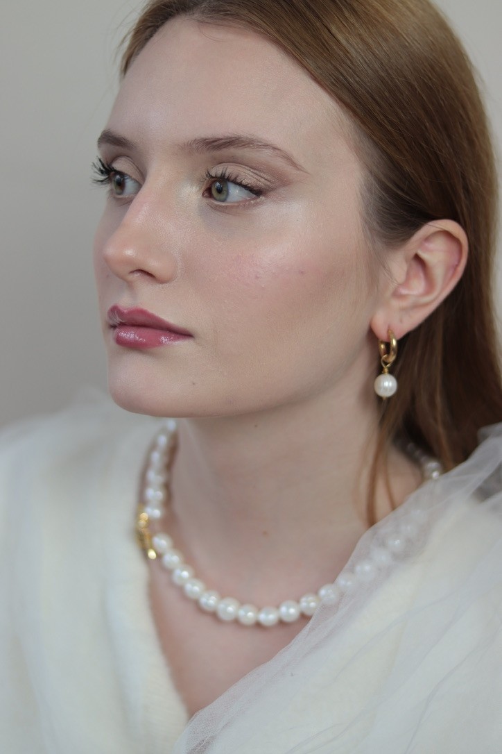 EMILIA REAL PEARL SILVER EARRINGS