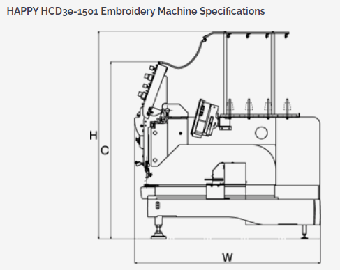 HCH-701-30 TEK KAFA 7 İĞNE NAKIŞ MAKİNESİ