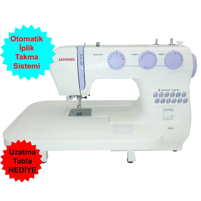 JANOME 3022 MEKANIK DİKİŞ MAKİNESİ (Uzatma Tablası Hediyeli)