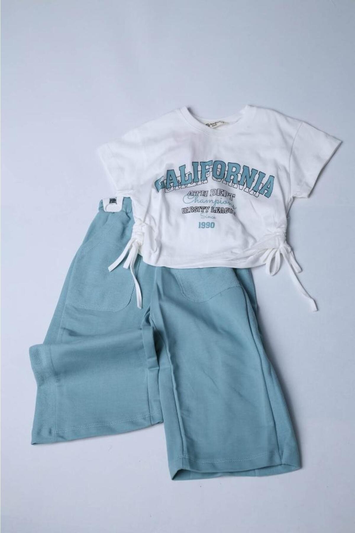 BonitoKids California Baskılı Pantolonlu 2'li Kız Takım