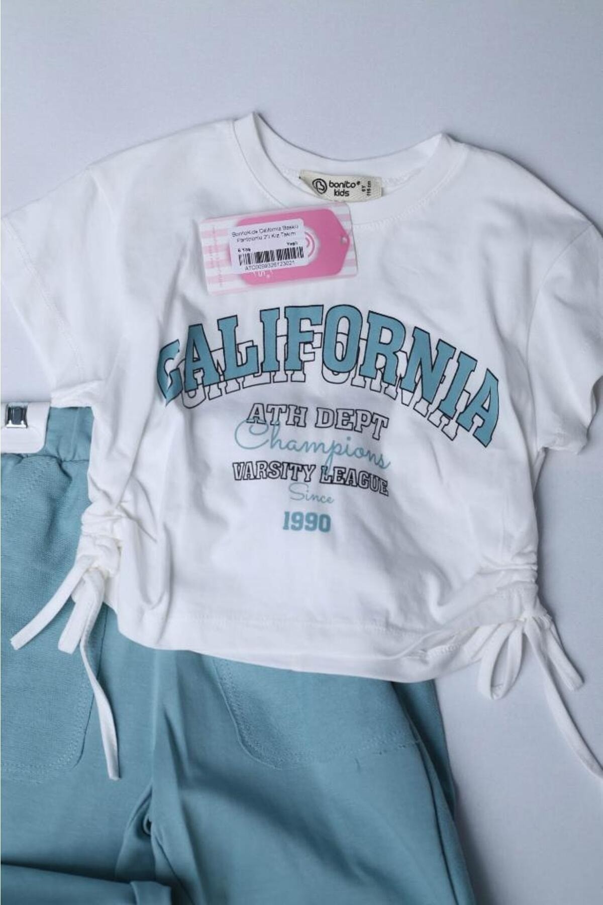 BonitoKids California Baskılı Pantolonlu 2'li Kız Takım