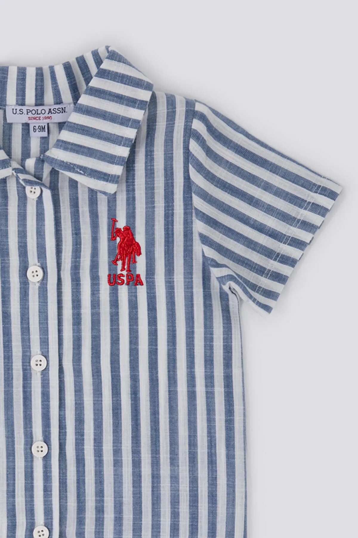 U.S. Polo Assn. Sensitive Çizgili Bebek Polo Yaka Tshirt Takım