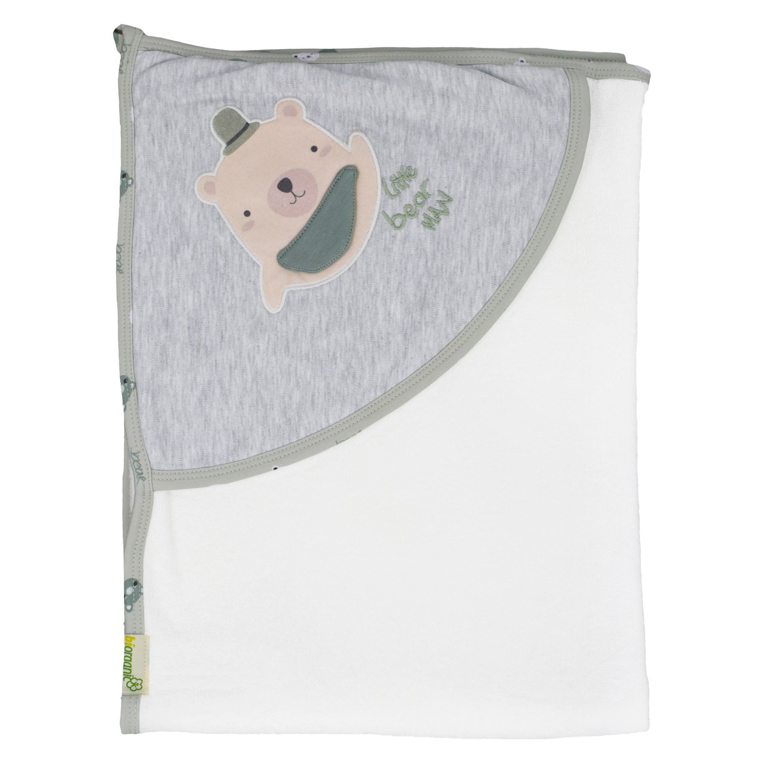 BiOrganic 66347 Huge Me Bear Örme Bebe Silgi Havlu 85x90 CM - Krem