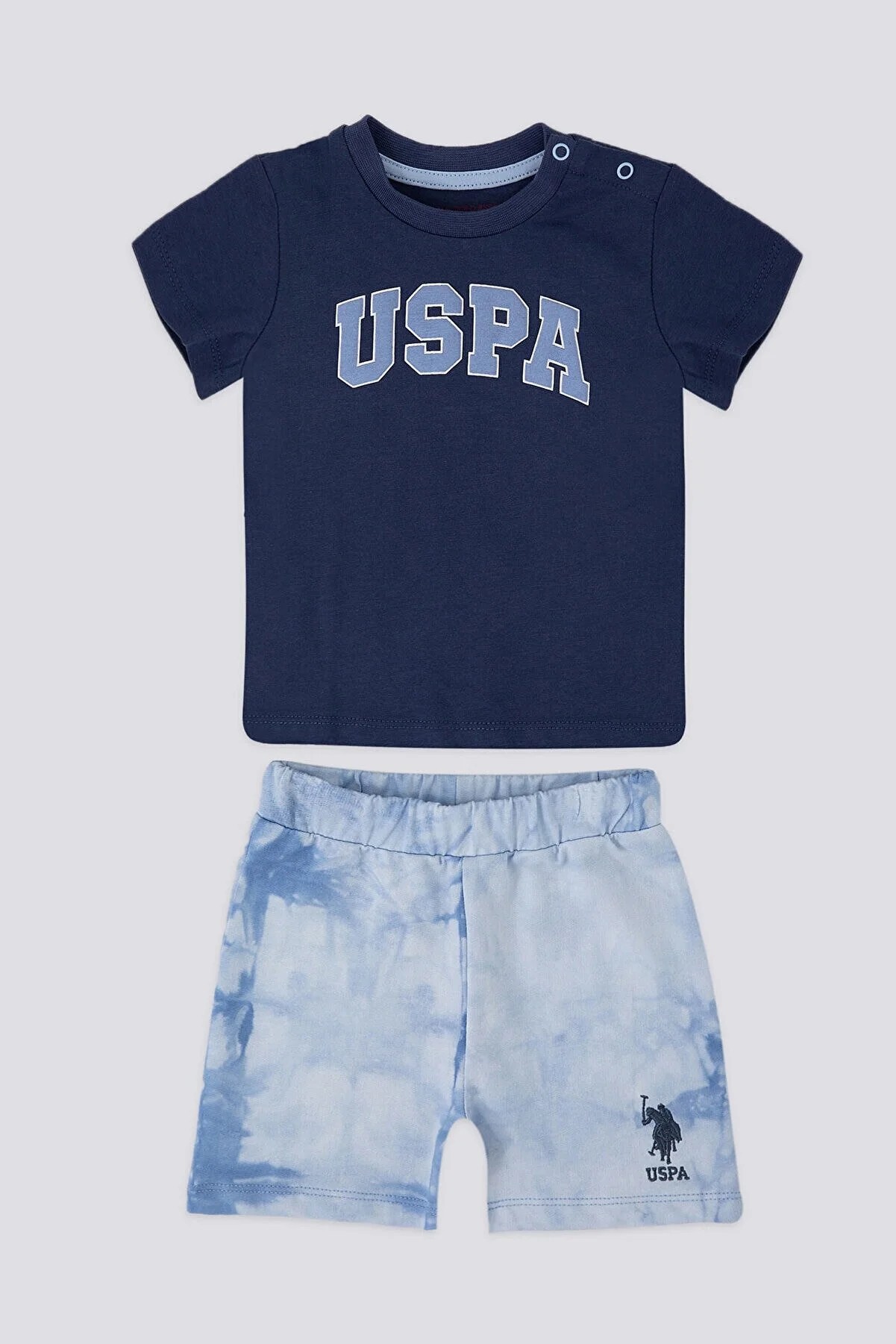 U.S. Polo Assn. Joyful Koyu Indigo Bebek Tshirt Takım - İndigo