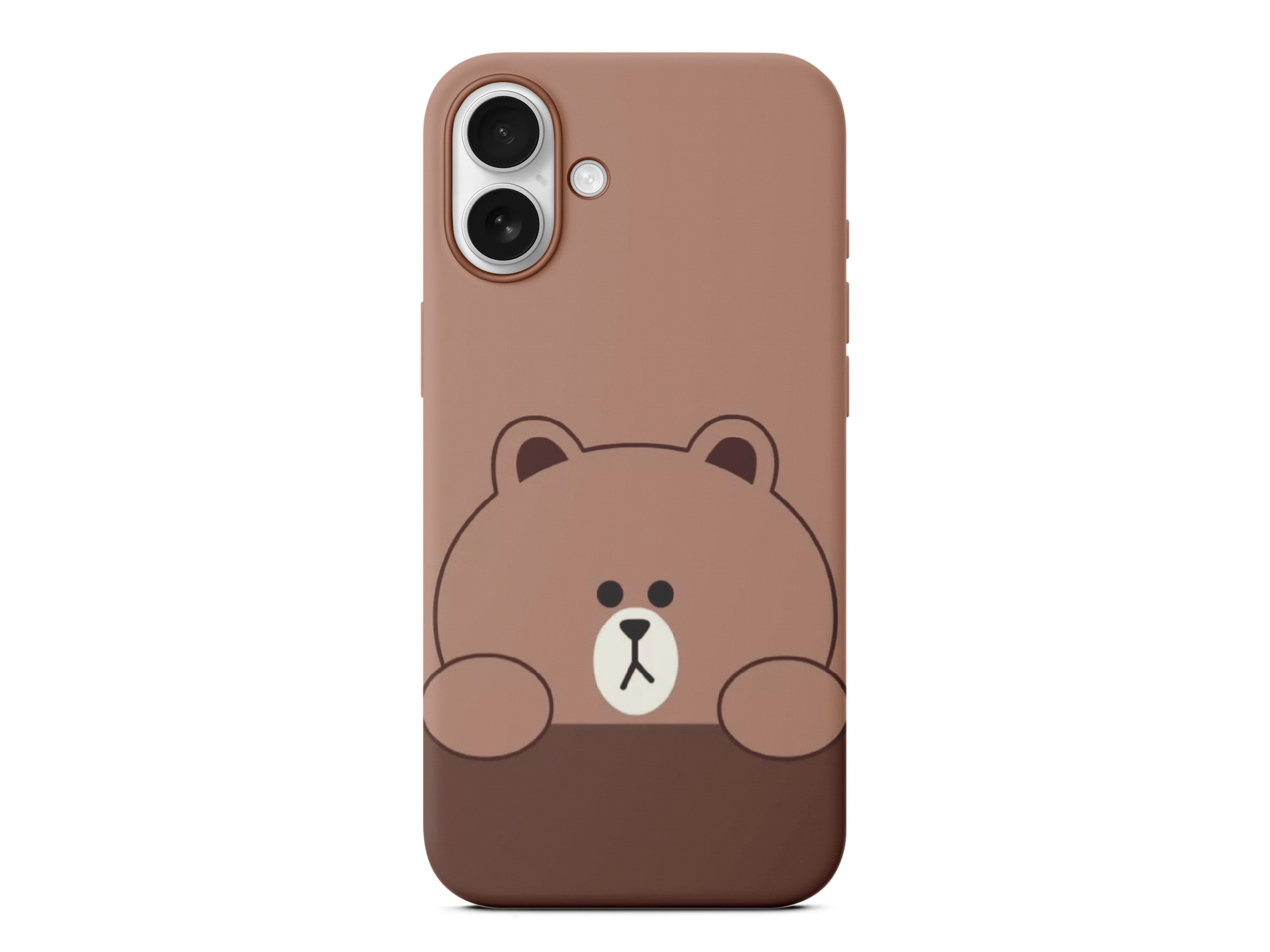 Sevimli Kahve Ton Ayıcık Baskılı Telefon Kılıfı