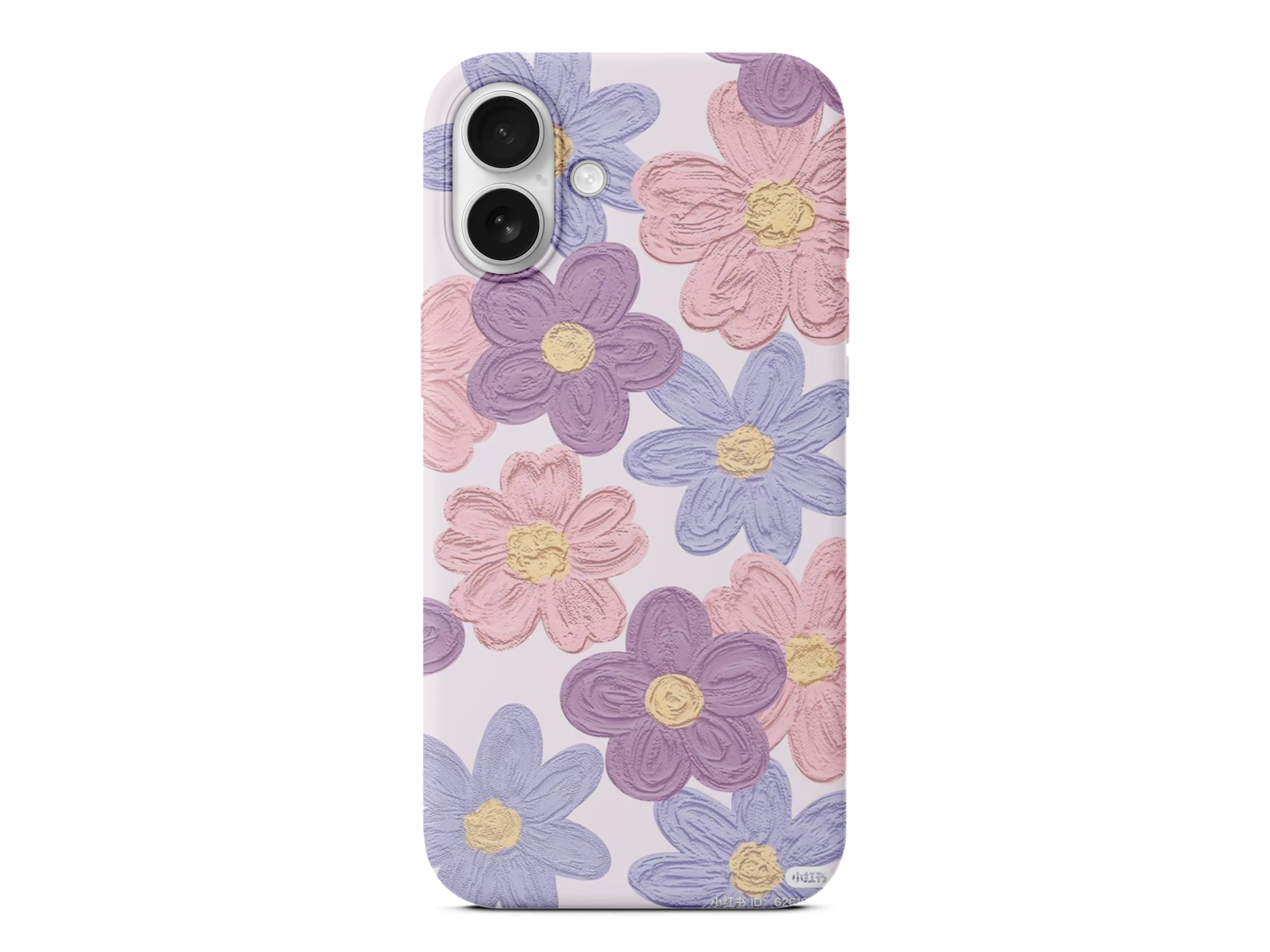 Mor Pembe Papatyalar Desenli Kılıf