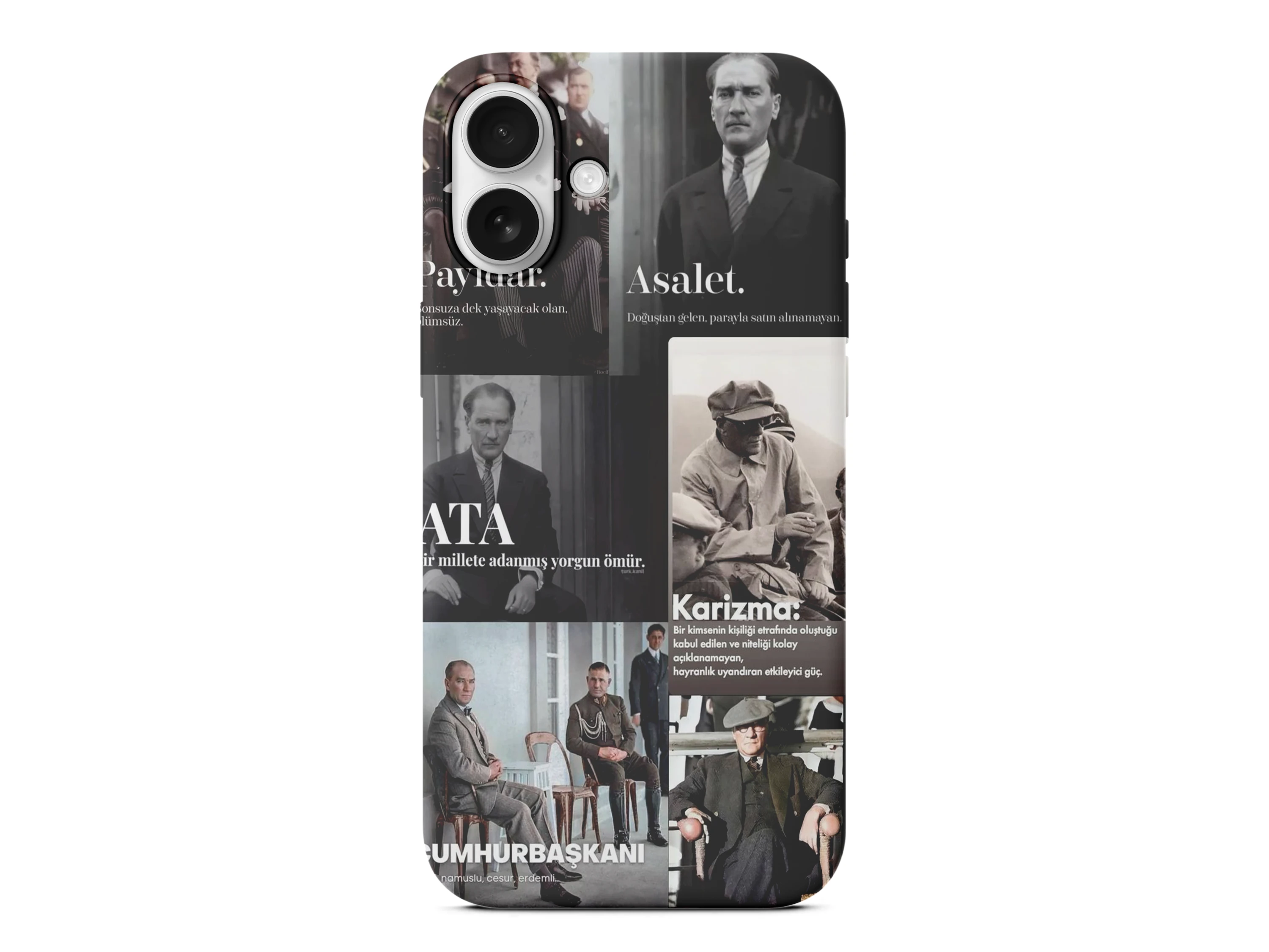 Asalet ve Karizma Detaylı Atatürk Baskılı Telefon Kılıfı