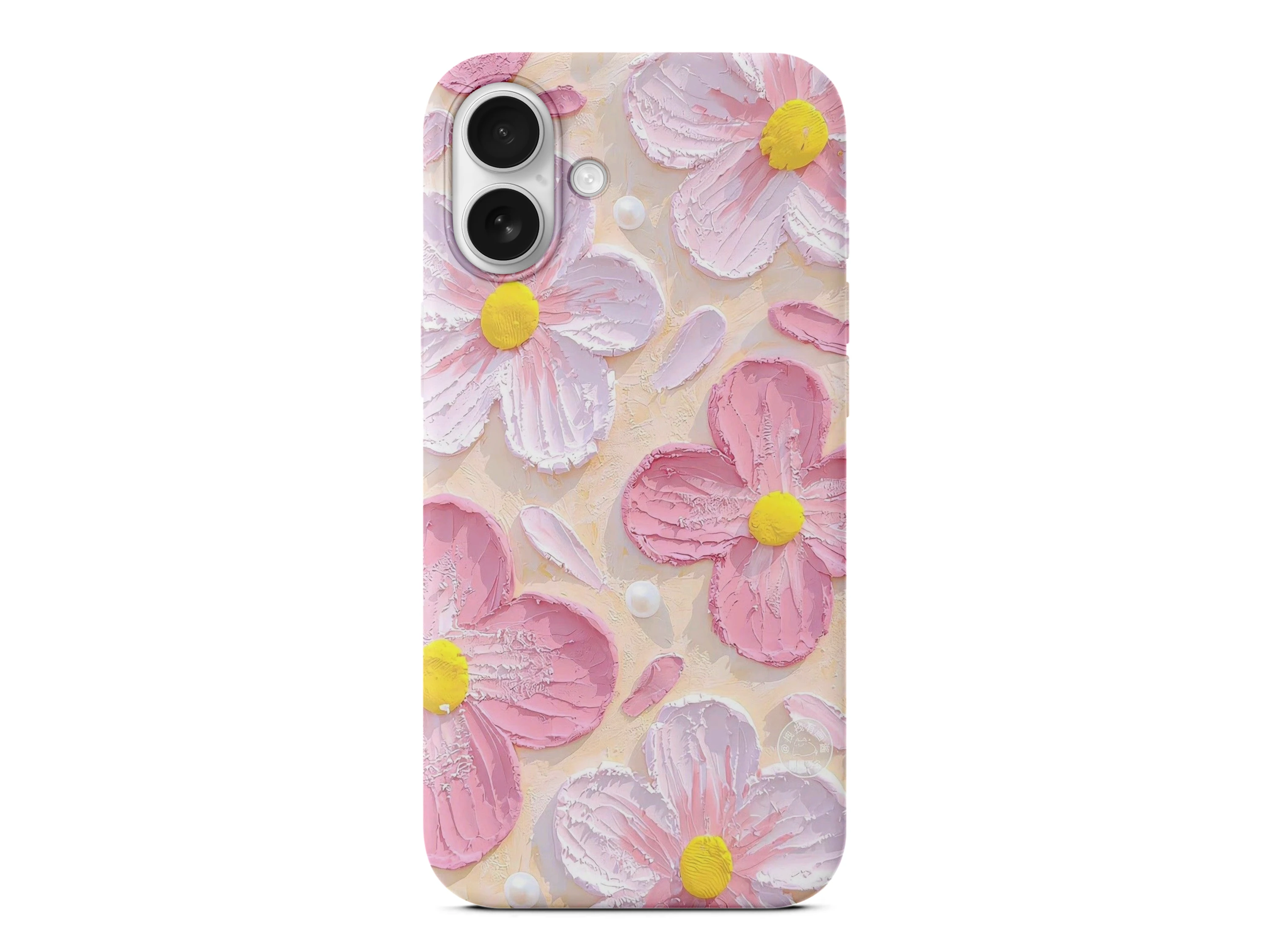 Pastel Bahar Esintisi: Kabarık Görünümlü Pembe Çiçek Kılıfı