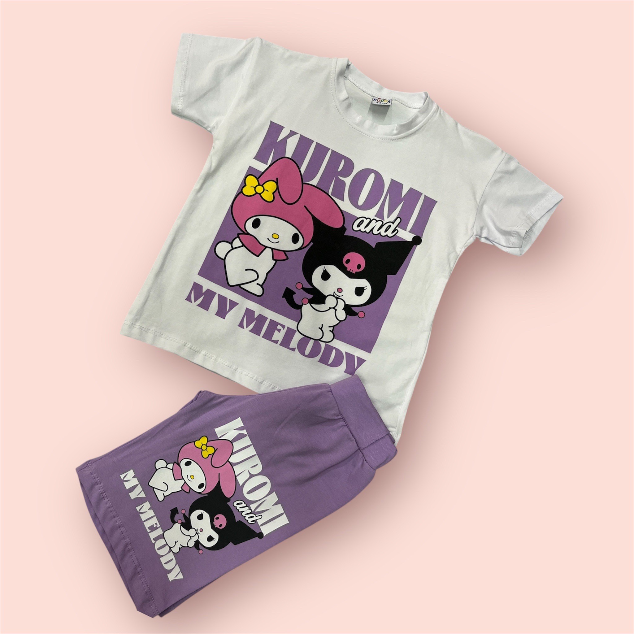 Kuromi Kız Çocuk Şortlu Alt/Üst Takım