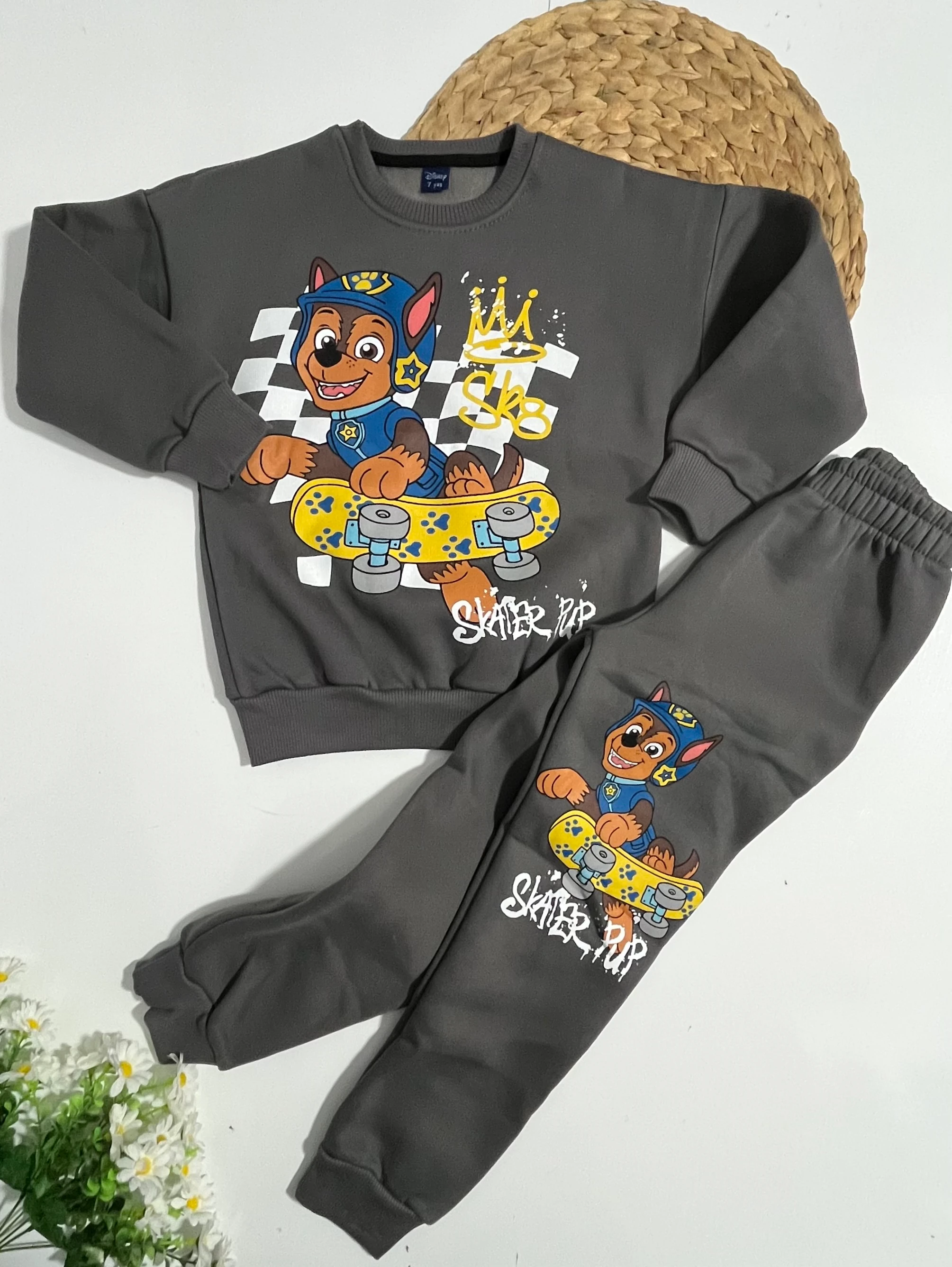 Erkek Çocuk Alt/Üst Takım 3ip  Şardonlu