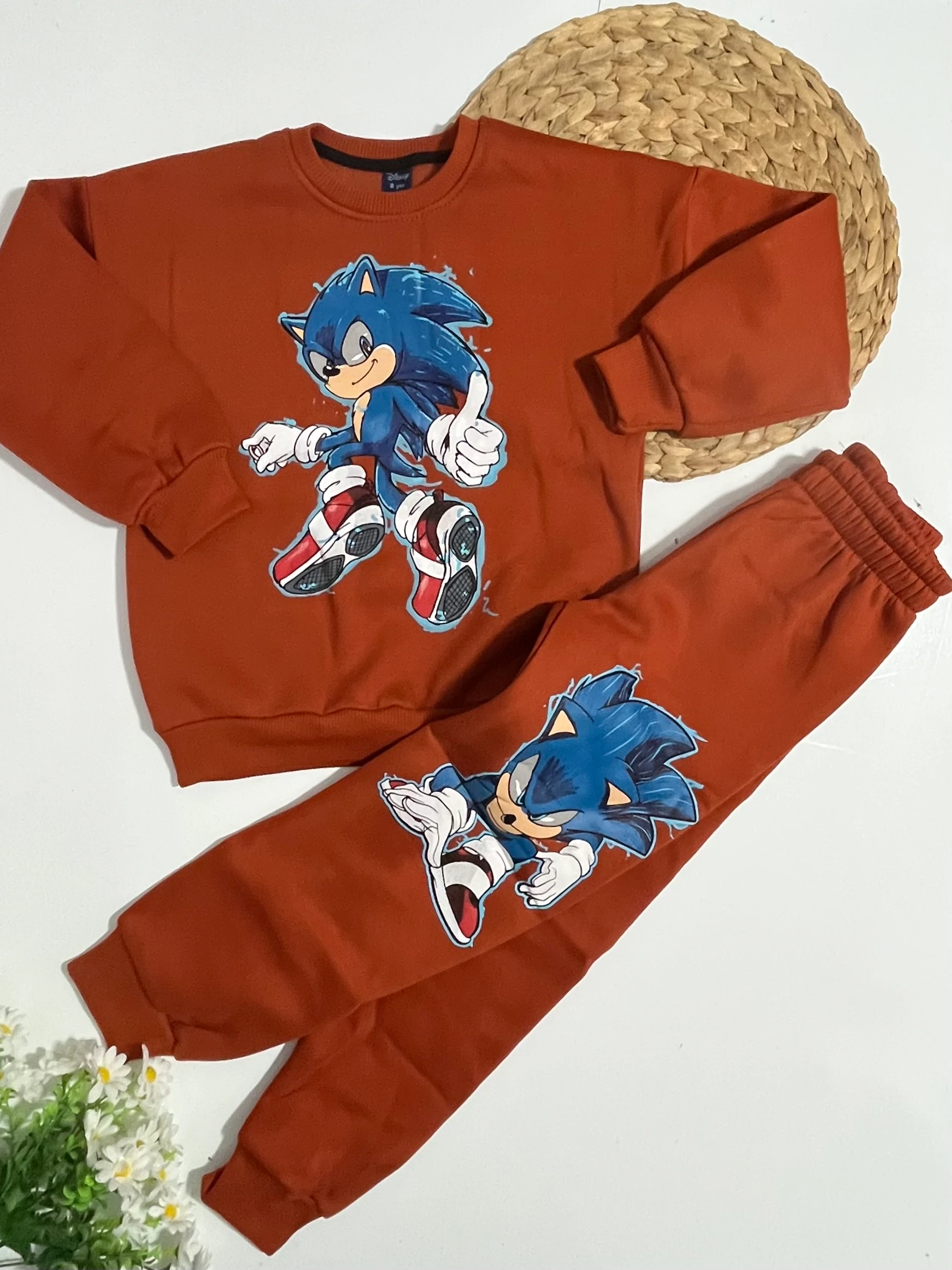 Erkek Çocuk Alt/Üst Takım 3 İp Şardonlu Sonic