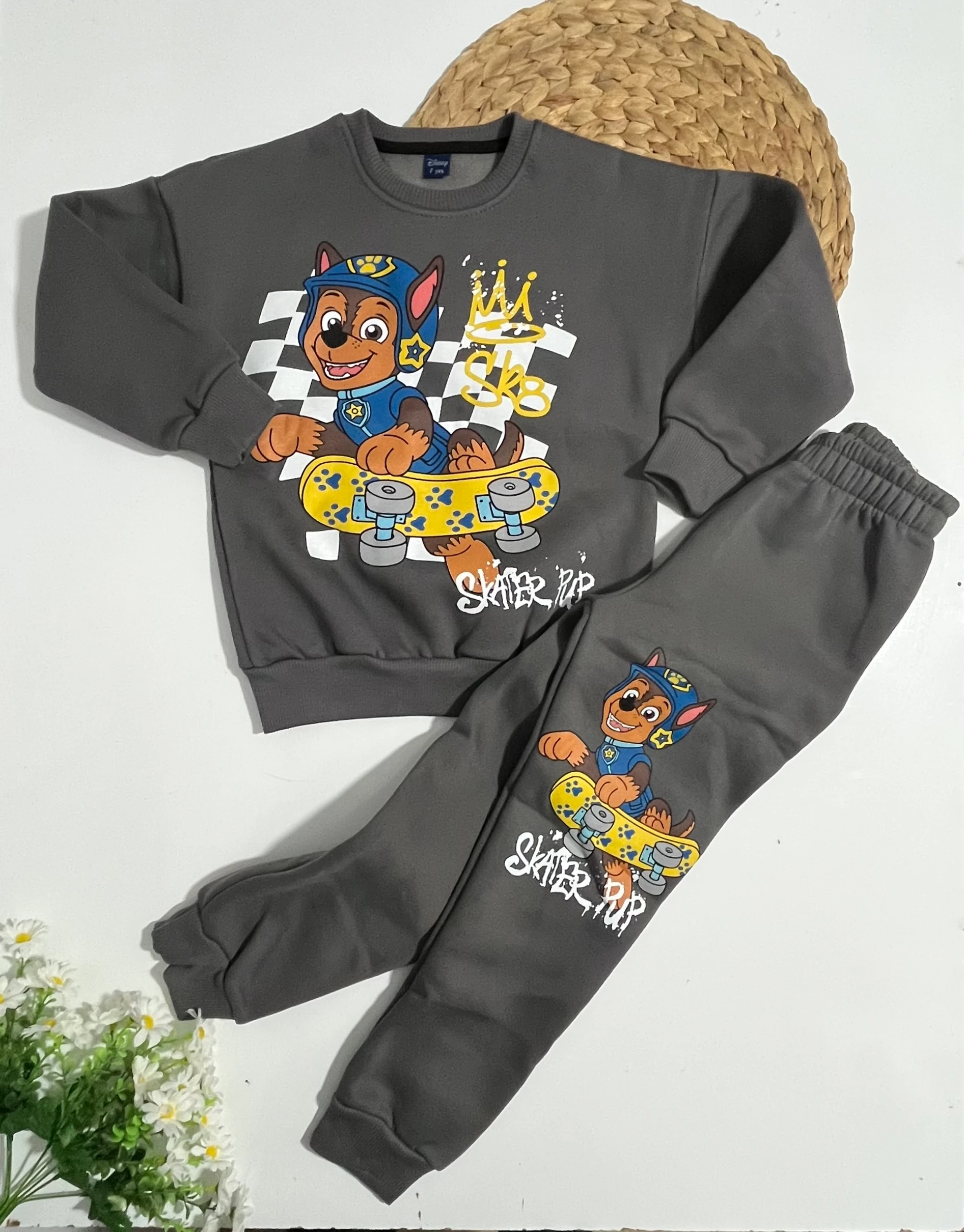 Erkek Çocuk Alt/Üst Takım 3ip  Şardonlu