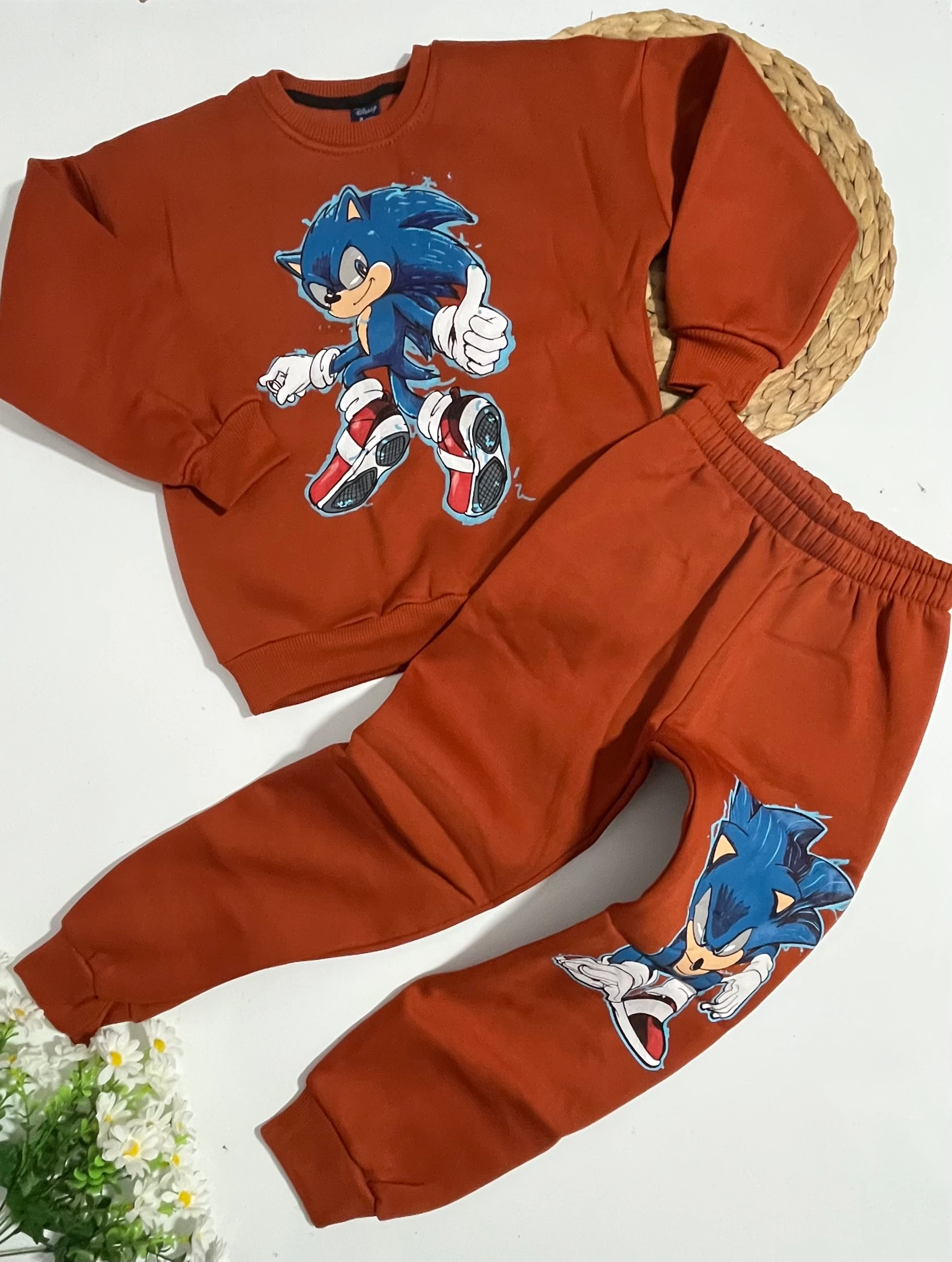 Erkek Çocuk Alt/Üst Takım 3 İp Şardonlu Sonic