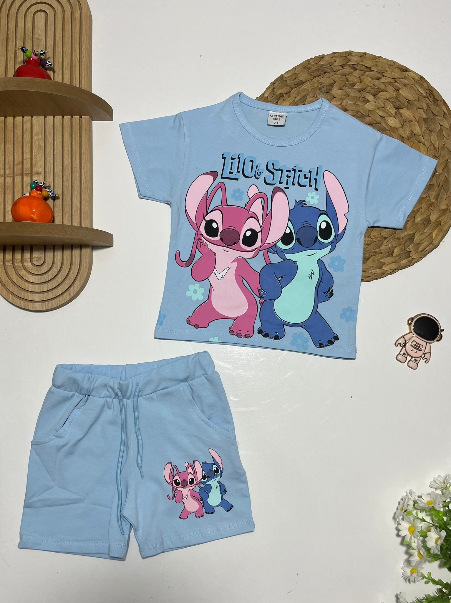Stitch Şortlu Alt/Üst Takım