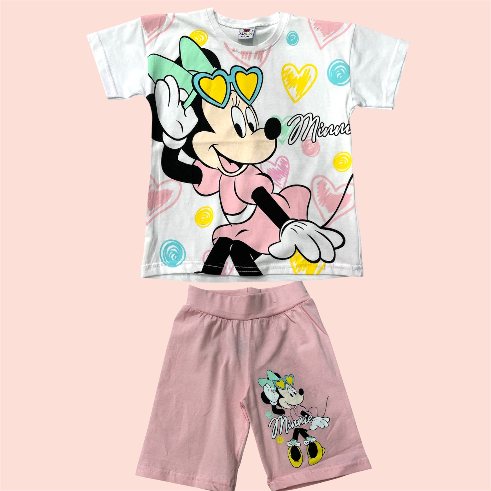 Mickey Kız Çocuk Şortlu Alt/Üst Takım