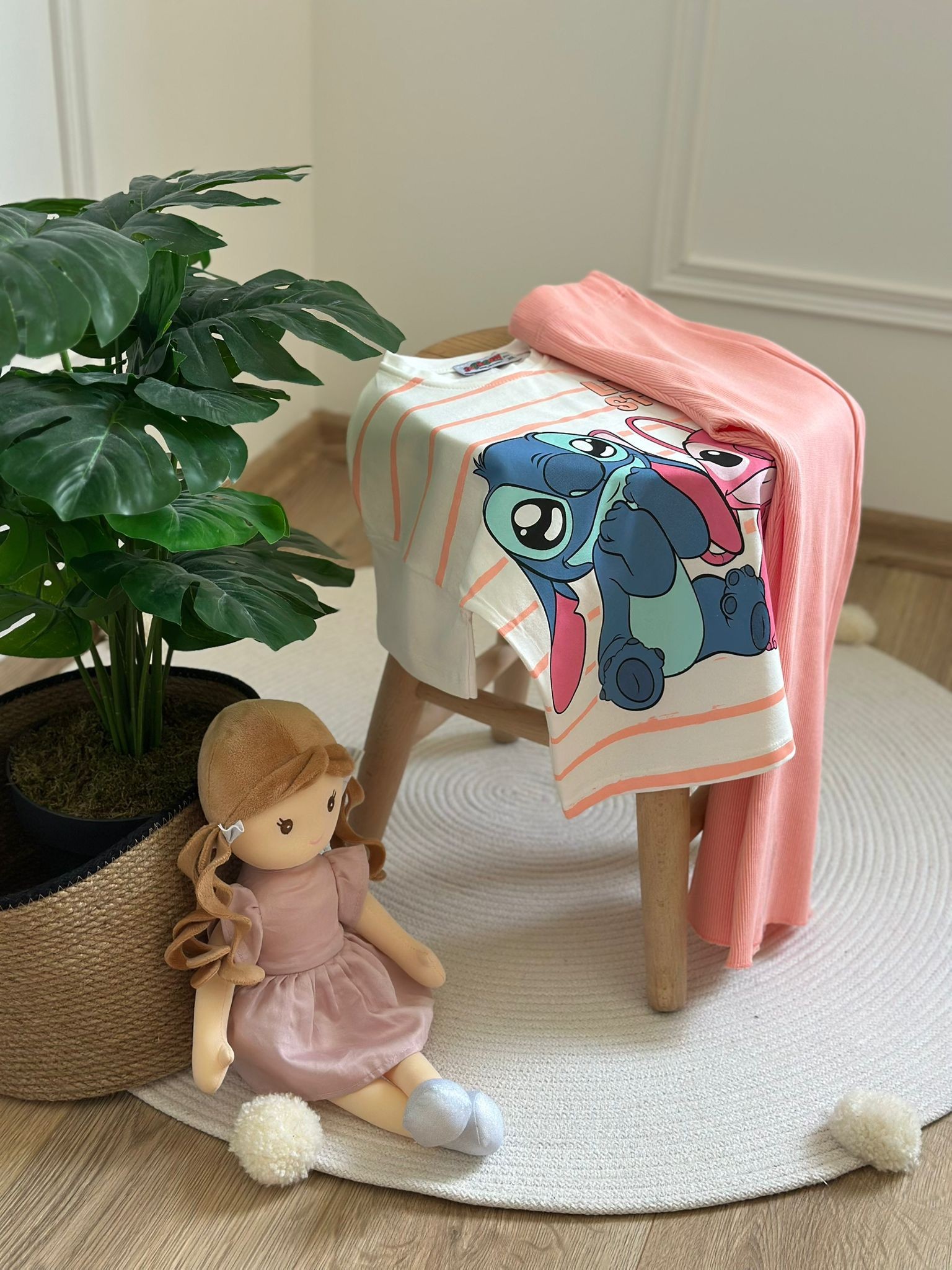 Pembe Lilo Ve Stitch Eşofman Takım