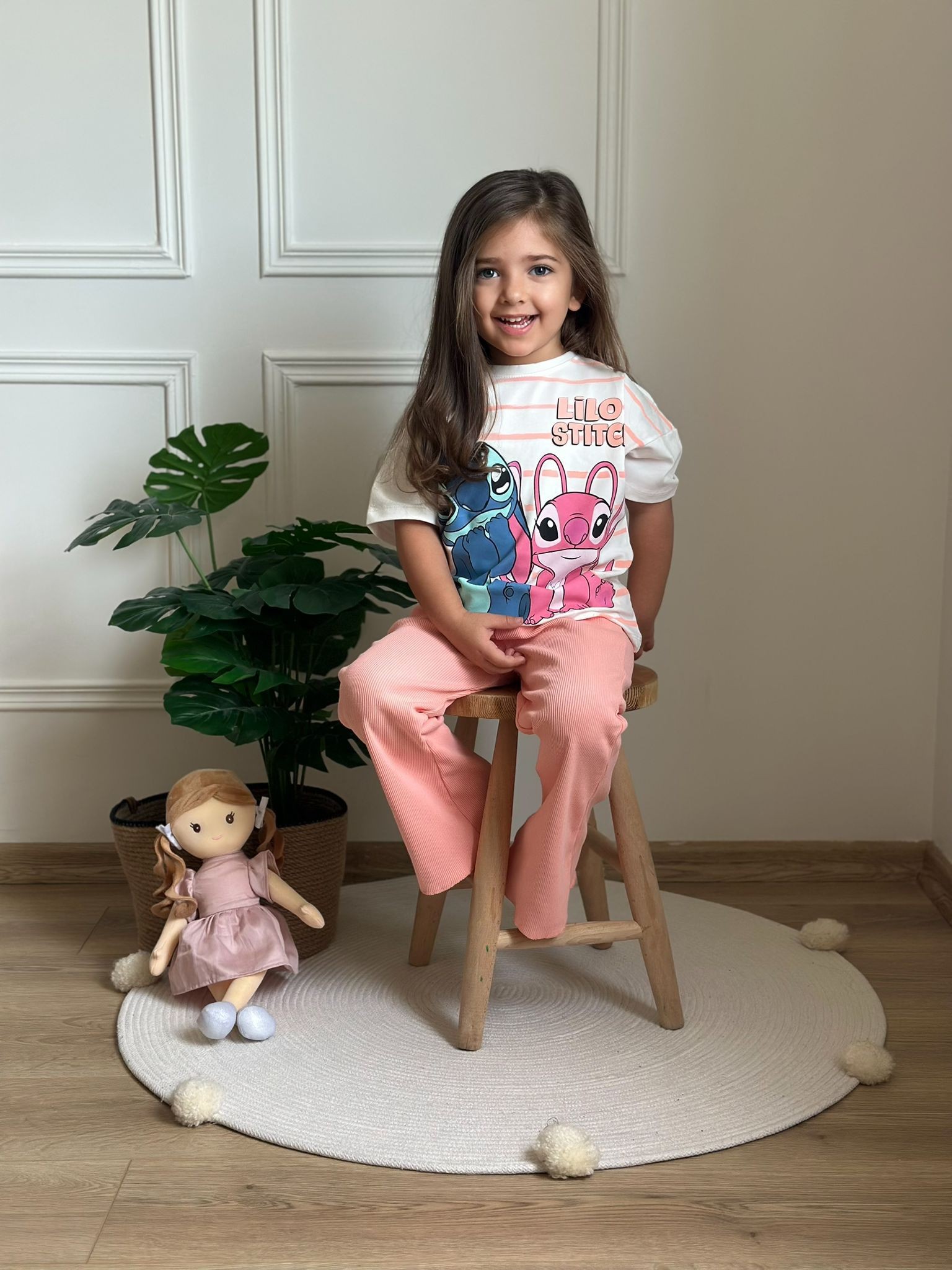 Pembe Lilo Ve Stitch Eşofman Takım
