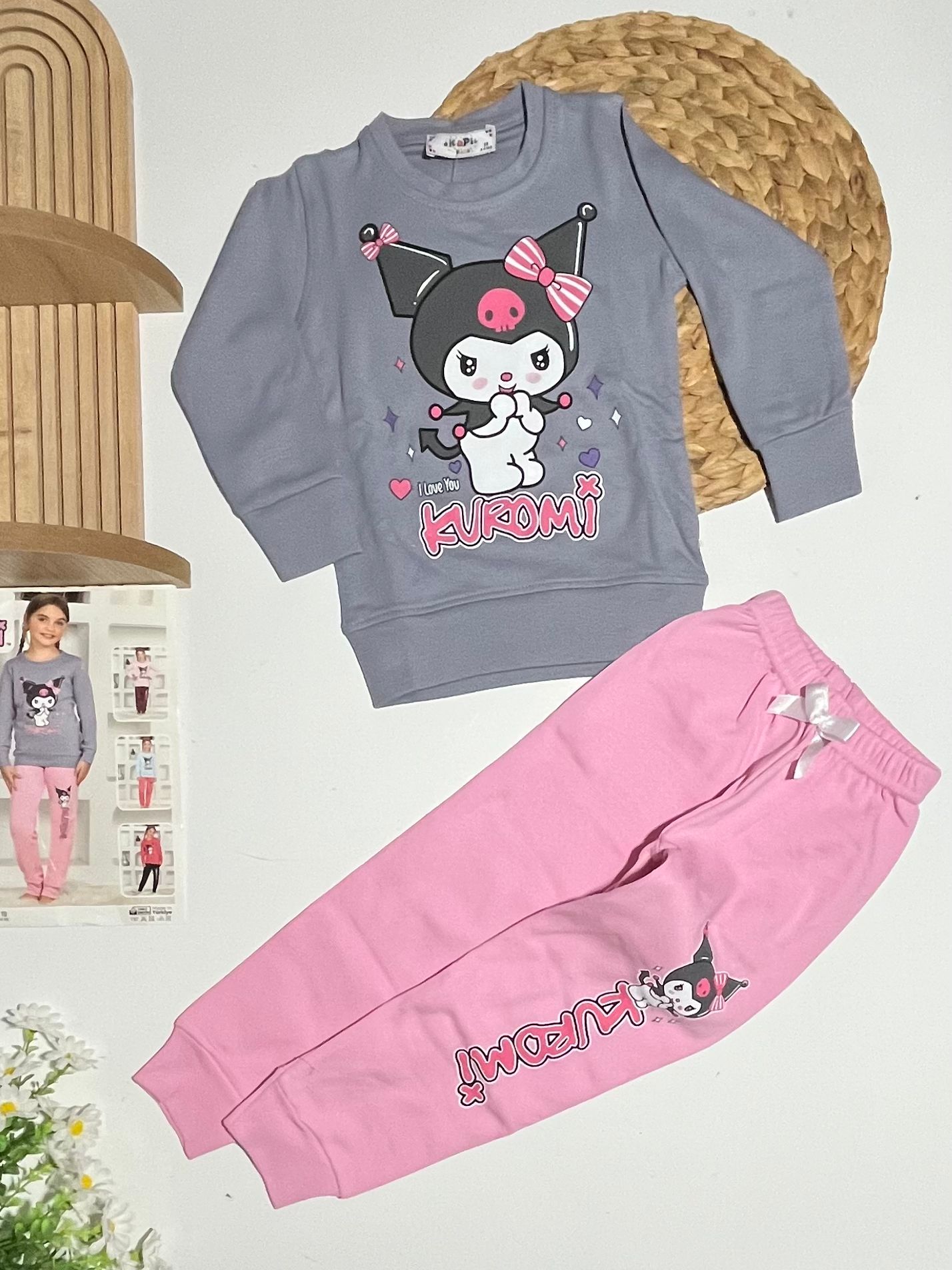 Kız Çocuk Kuromi Pijama Takım