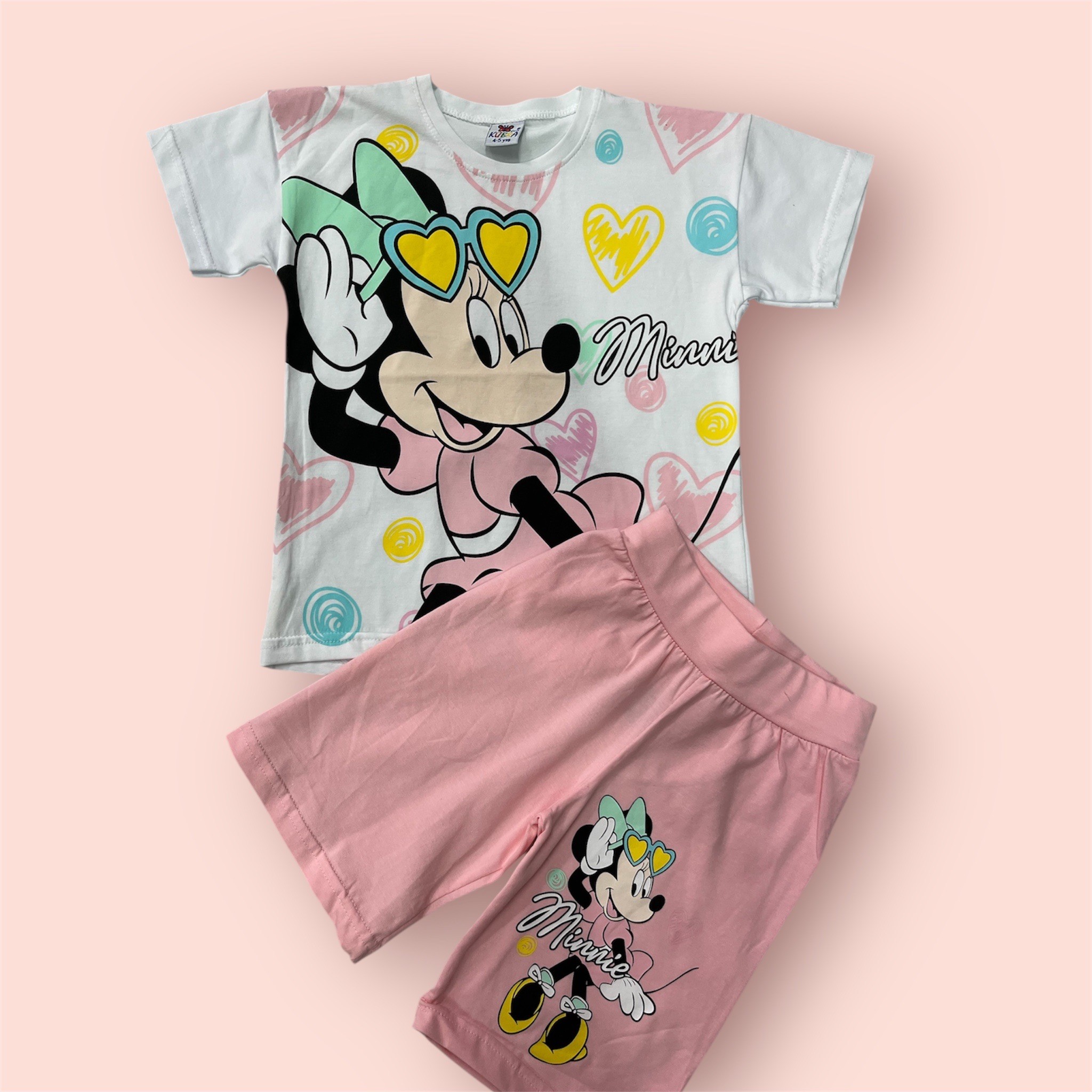Mickey Kız Çocuk Şortlu Alt/Üst Takım