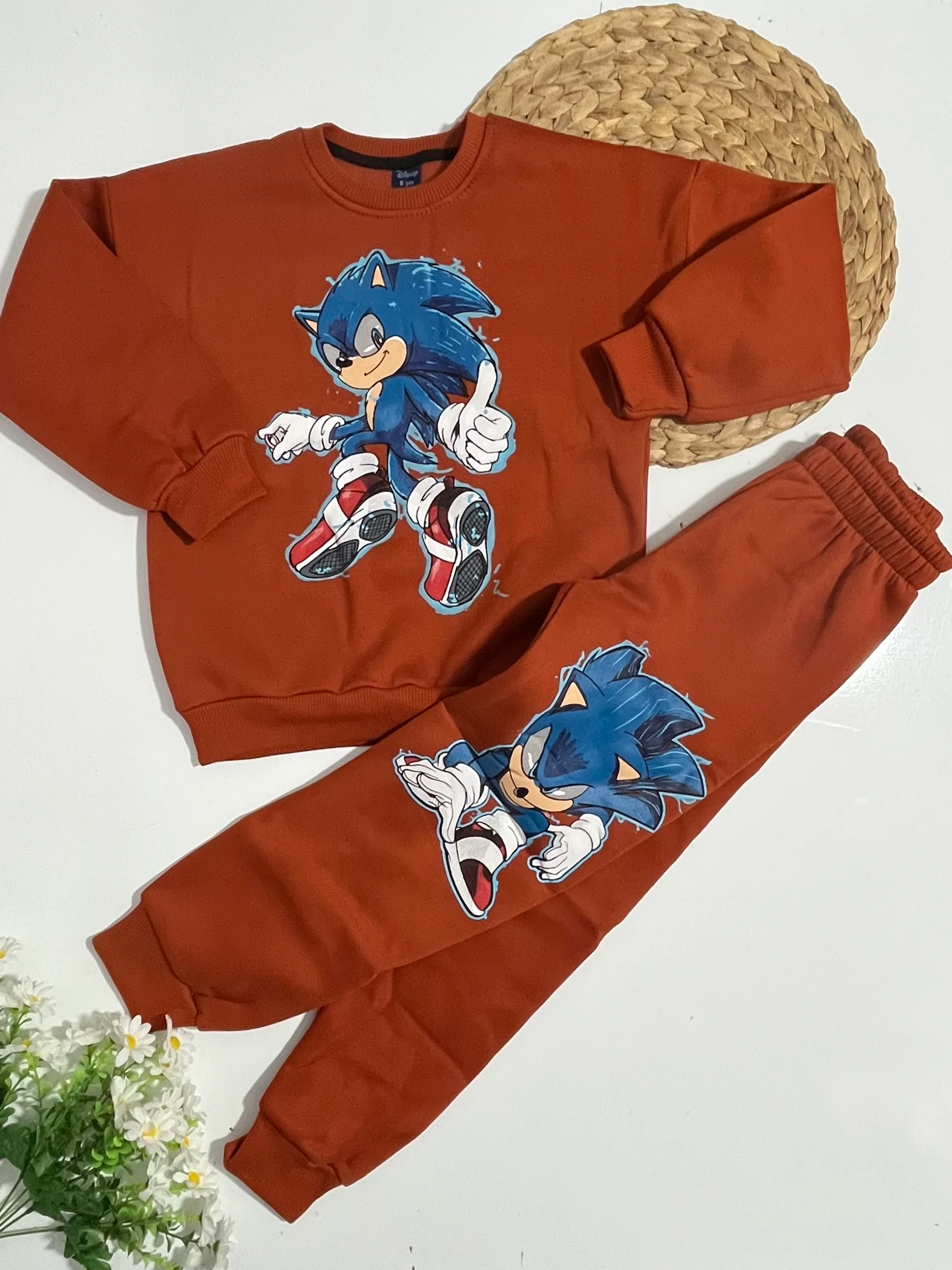 Erkek Çocuk Alt/Üst Takım 3 İp Şardonlu Sonic