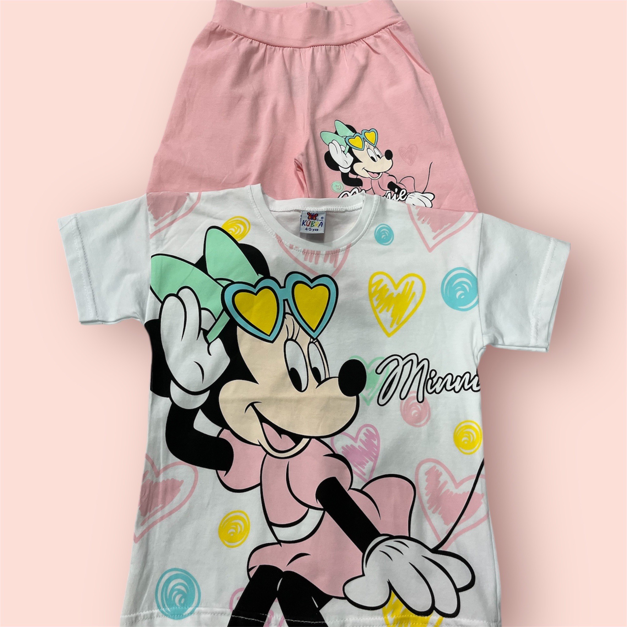 Mickey Kız Çocuk Şortlu Alt/Üst Takım