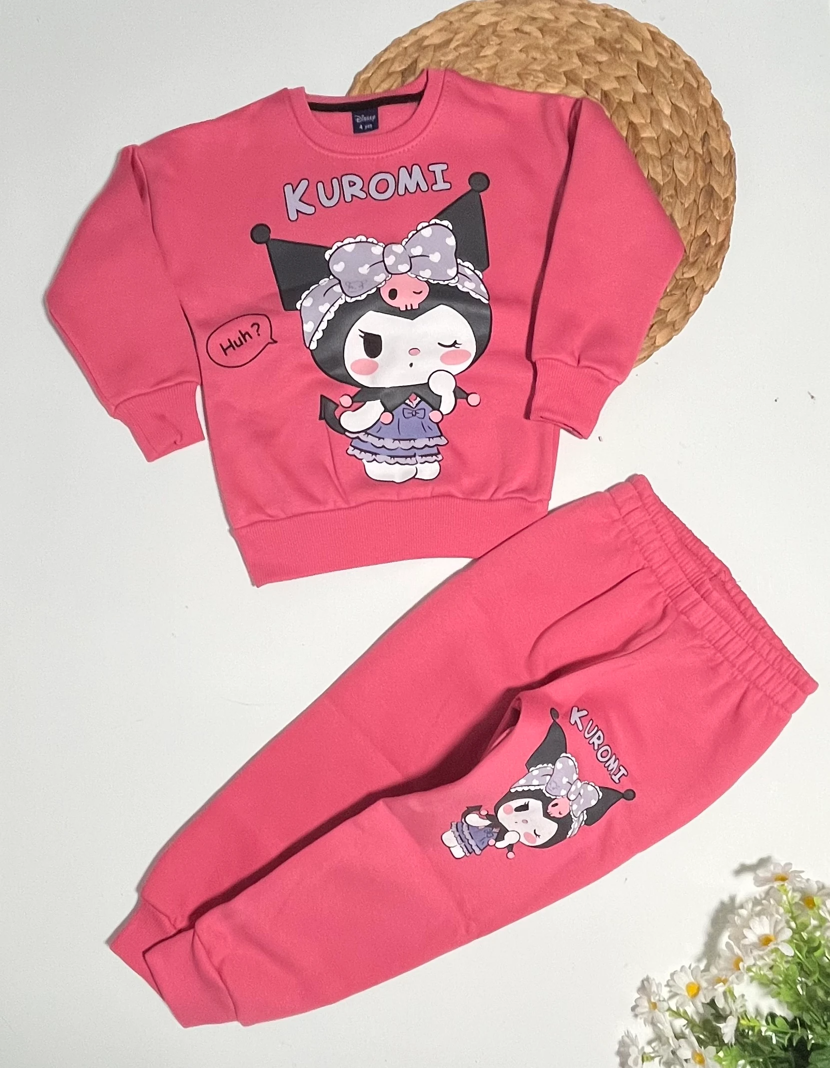 Kız Çocuk 3İp Şatdonlu Kuromi Takım