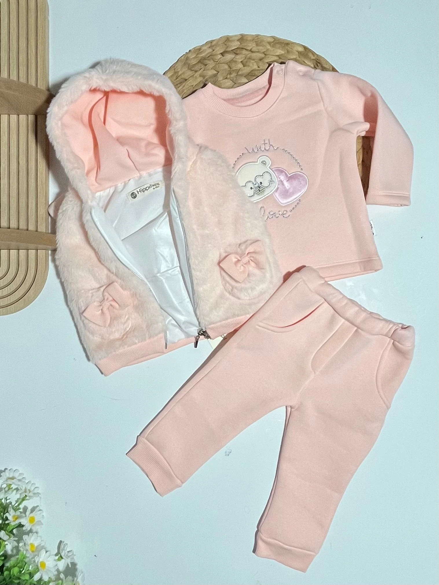 Kız Bebek Üçlü Takım 