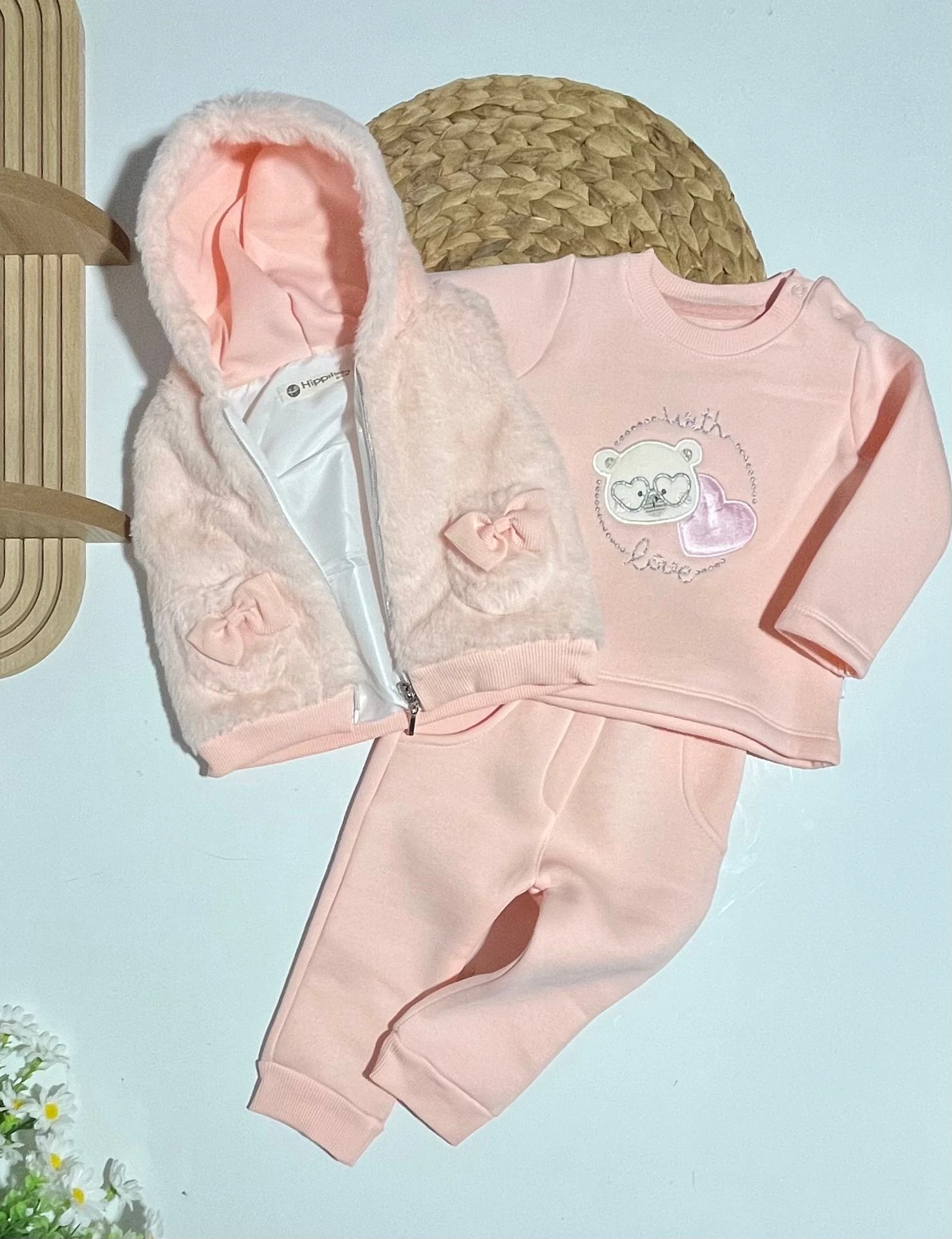 Kız Bebek Üçlü Takım 