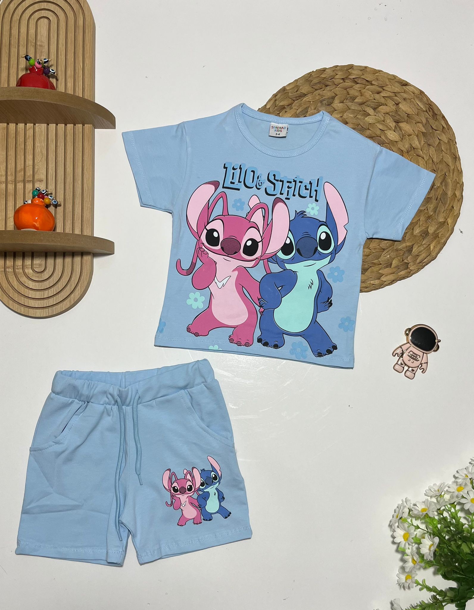 Stitch Şortlu Alt/Üst Takım