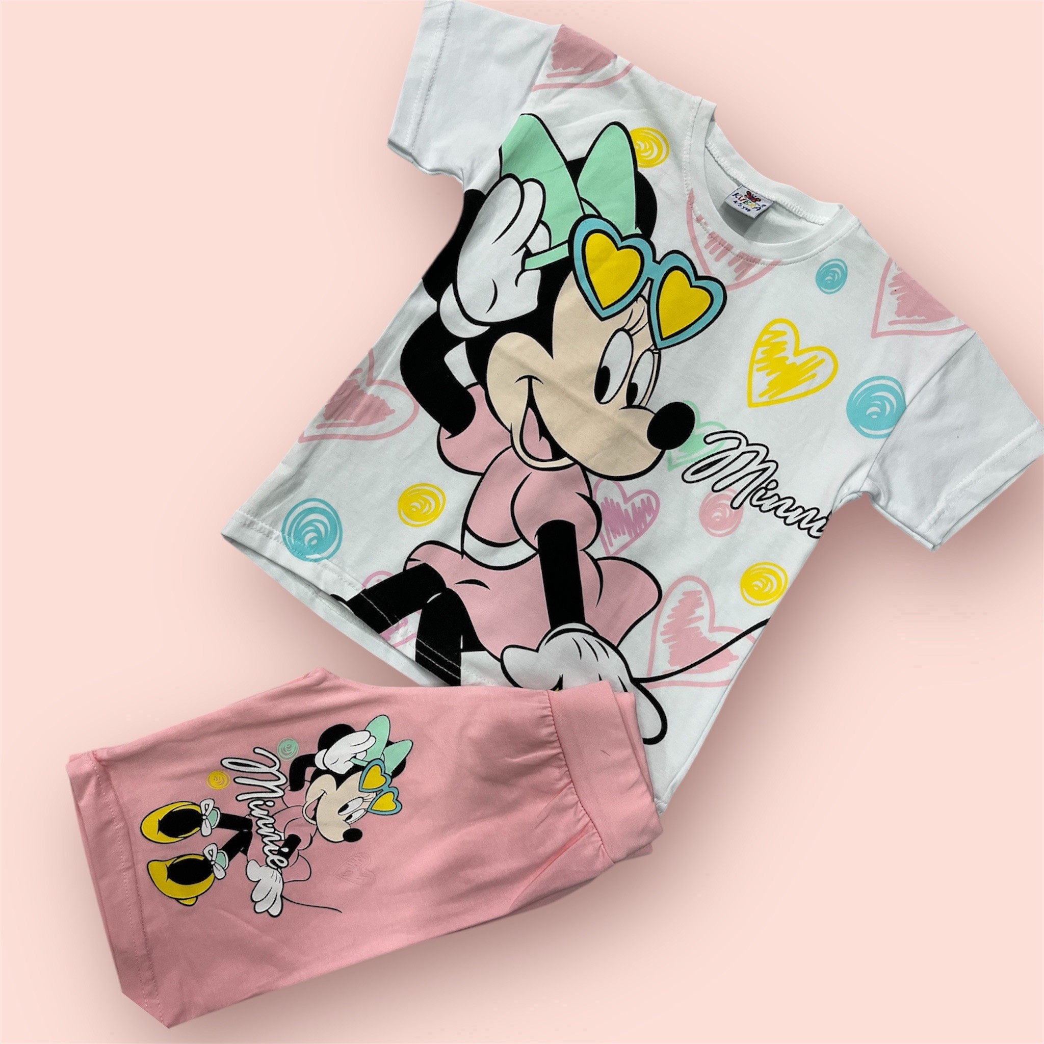 Mickey Kız Çocuk Şortlu Alt/Üst Takım
