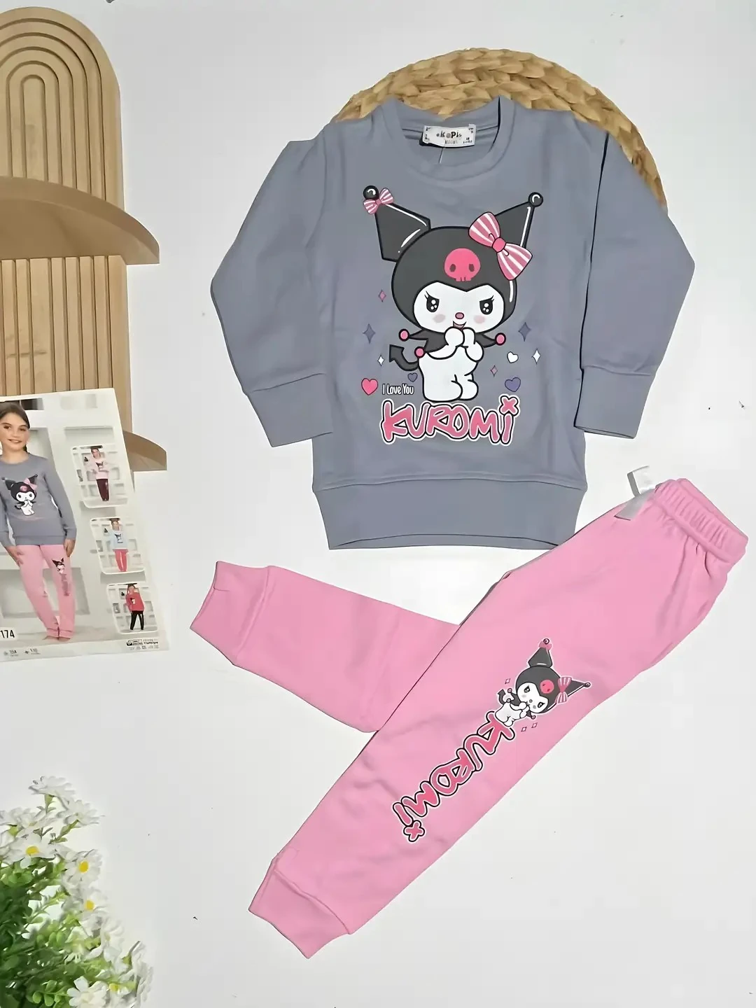 Kız Çocuk Kuromi Pijama Takım